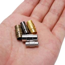 Fechos magnéticos fortes de 3-10mm, fechos com mecanismo de bloqueio, tampa de couro, conectores para fazer joias diy, acessórios de 10 peças - Image 3