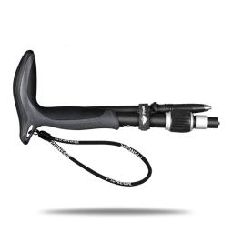 Pioneer cabo de fibra de carbono 1 peça, bastões de caminhada ao ar livre 5 seções foscas, ultraleve, poste de caminhada para acampamento - Image 1