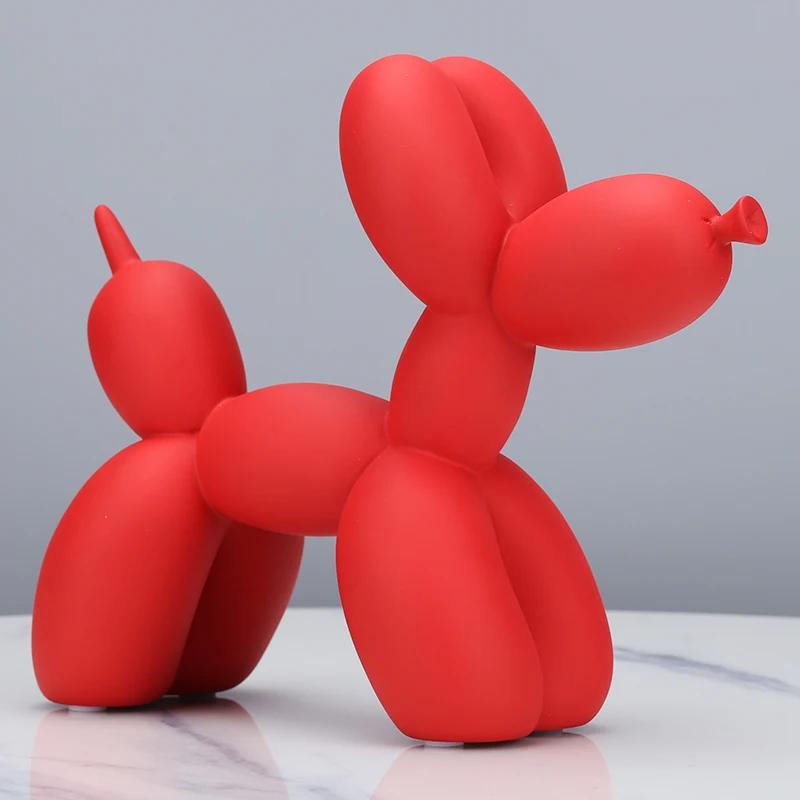 Estátua do cão do balão de cor fosca, Decoração para casa, Escultura de cachorro de resina, Estilo nórdico moderno - Image 1