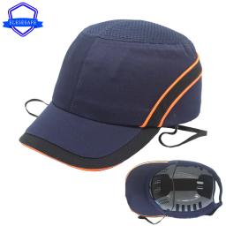 Segurança do trabalho Hi-Viz Strip Bump Cap, capacete protetor de casca interna dura, estilo de beisebol para trabalho fábrica loja cabeça proteção - Image 1