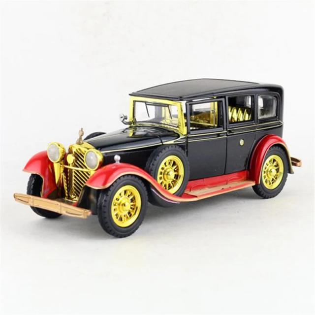 Coleção de Carros Clássicos em Miniatura 1:28 Diecast - Veículos Metálicos para Ornamentação e Presentes Infantis