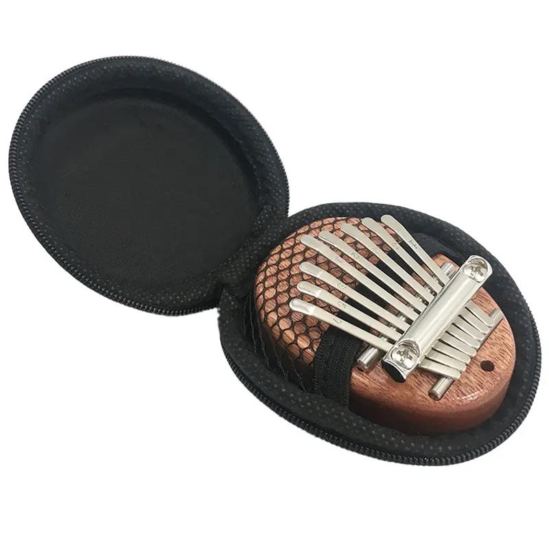 8 teclas mini kalimba polegar piano dedo teclado pingente criativo caixa de madeira mogno musical bom instrumento musical 5 estilos - Image 1