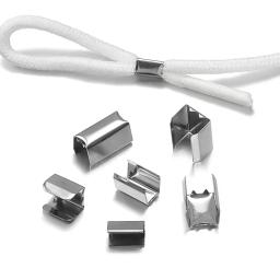 100 pçs 5x10mm metal quadrado cabo de couro de crimpagem final bonés corda prendedor clipe de corda para diy pulseira jóias fazendo descobertas - Image 1