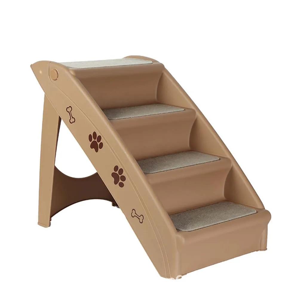 Escada dobrável para animais de estimação, andares antiderrapantes de 4 andares, animais de estimação, para cães e gatos, escada para escalar, inclinação de cachorro - Image 1
