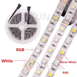 Fita de led rgb com 5m, smd 5050, 12v, 24v, dc, rgbw, aviso com a segunda guerra mundial, fita flexível de led, iluminação para decoração de festas - Image 4