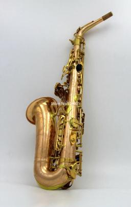 Saxofone alto para saxofone, tom alto, banhado a ouro, cobre rosa, instrumento musical profissional, novo, frete grátis - Image 3