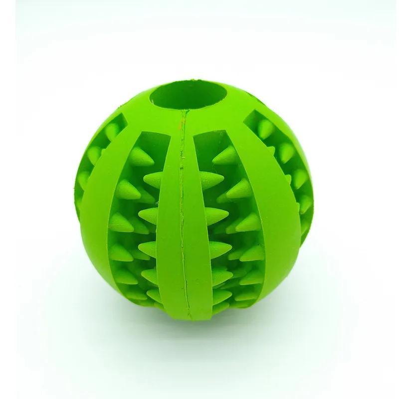 Bola de borracha para animais de estimação, brinquedo interativo para mastigar com os dentes e limpar os dentes, para cães e gatos - Image 1