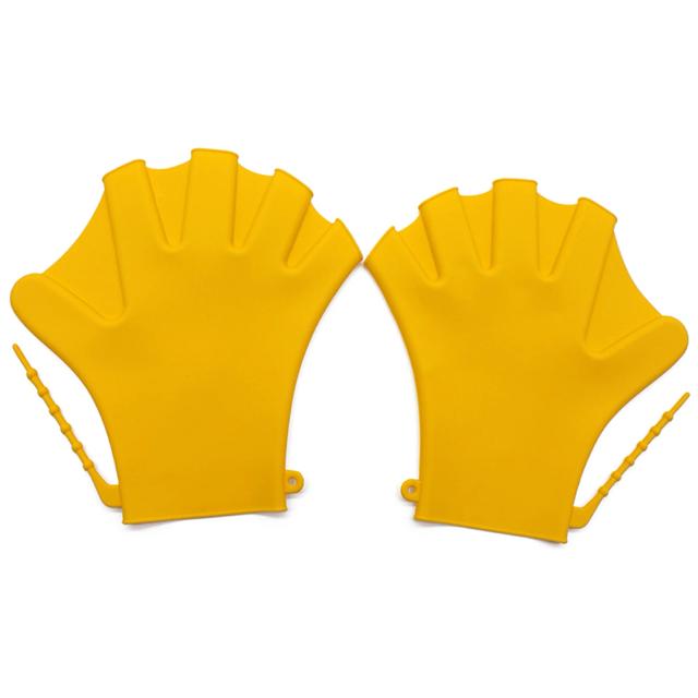 Luvas de Treinamento Resistentes à Água com Design de Silicone para Natação e Fitness - 1 Par