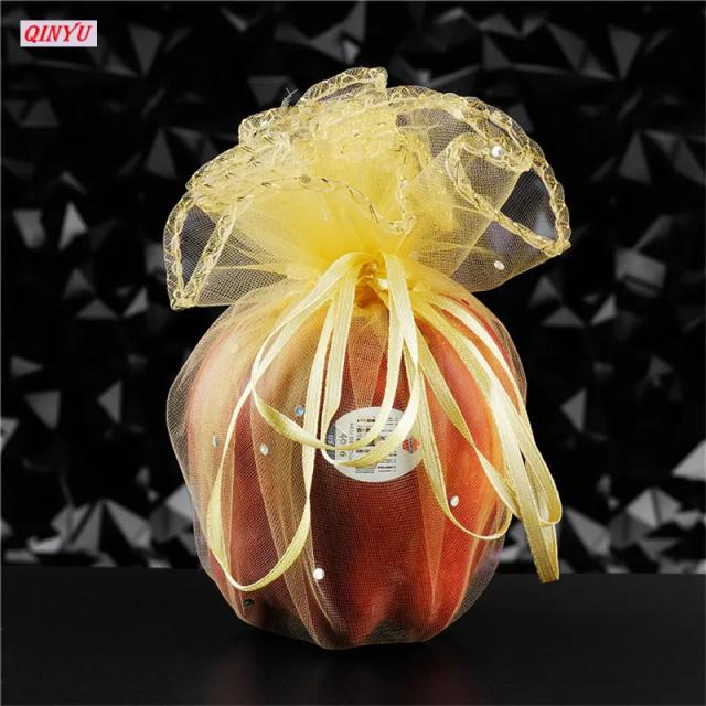 Sacos de Organza Redonda com Cordão para Embalagem de Jóias e Presentes, Ideal para Casamentos e Festas - Pacotes com 10 e 50 Peças