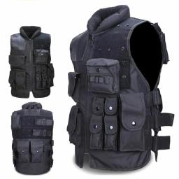 Ao ar livre treinamento militar cs multi-bolso tático molle colete airsoft armadura de combate dos homens caça paintball colete de segurança da polícia - Image 2