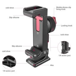 Ulanzi ST-27 Metal Phone Holder Clamp com sapato frio Arca, 360 ° Rotatable Tripé Mount Clip para TikTok Vlog Fotografia - Image 3
