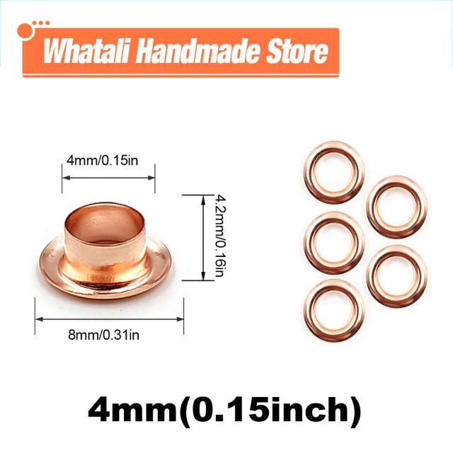Conjunto de 200 Ilhós de Metal com Arruela e Ferramenta Perfuradora para DIY em Roupas, Sapatos, Cintos e Acessórios de Couro