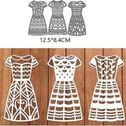 Molde de corte de metal para saia, três tipos de moldes para faça você mesmo, scrapbooking, artesanato, moldura, corte em relevo - Image 1