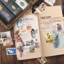 100 pçs pintura vintage tema adesivos conjunto scrapbooking adesivos para diário planejador diy artesanato scrapbooking embelezamento diário - Image 4