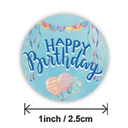 Adesivos para embalagem de feliz aniversário., etiqueta seladora de embalagem e presente diy para decoração de festa, adesivo de papelaria artesanal. 50 a 500 peças. - Image 2
