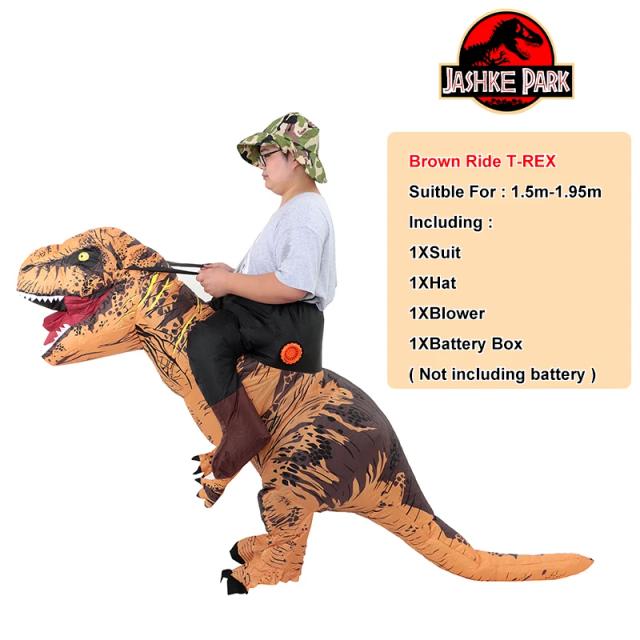 T-REX Traje Inflável de Dinossauro para Cosplay Festa Fantasia Halloween Homem Mulher