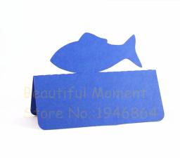 Cartões de festa em forma de peixe, 50 unidades, marcador de mesa, vinho, vidro, nome, cartão de lugar, aniversário, evento de casamento, festa, bar, decoração, presente de festa - Image 1