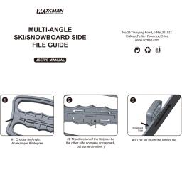 XCMAN Ski Snowboard Guia de arquivo chanfrado lateral Ferramenta sintonizador de borda Multi ângulo 87 88 89 90 com arquivo - Image 6