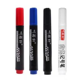 4 pçs diy metal à prova ddiy água permanente tinta marcador canetas branco vermelho azul e preto estudante suprimentos craftwork caneta arte pintura - Image 1