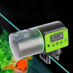 Alimentador automático inteligente dos peixes com lcd indica temporizador aquário alimentador do tanque de peixes dispensador de alimentação automática acessórios do aquário - Image 5