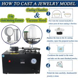 Máquina De Fundição De Jóias Com Grande Display Digital, Forno De Fusão, Refino De Alta Temperatura, Metal Precioso, Ouro E Prata Derreter - Image 3
