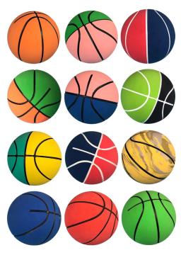 Bolas de basquete de aperto elástico macio, mini bola esportiva, anti ansiedade, alívio do estresse, malabarismo, bolas de salto para crianças e adultos - Image 1