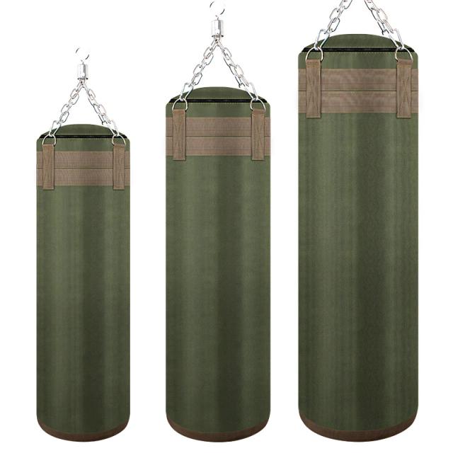 Saco de Perfuração Canvas Kick Boxing para Treinamento de MMA, Muay Thai e Taekwondo - Bolsa de Areia Verde de 120cm para Fitness e Exercícios para Adultos