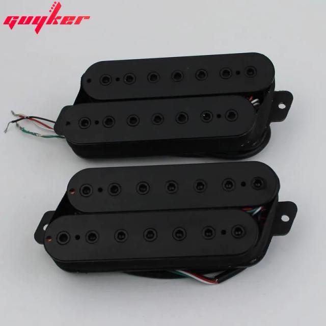 Captador de Traste Fanned para Guitarra Elétrica de 7 Cordas na Cor Preta