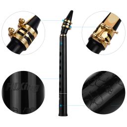 Hixing-Mini bolso saxofone, Material ABS, Sax e bocais, palhetas saco de transporte, instrumento de sopro, C Key, Muslady, 10pcs - Image 5