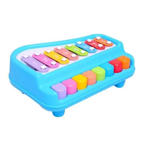 Piano Xilofone Educativo para Crianças com Cartões Musicais - Brinquedo de Instrumentos Musicais 2 em 1
