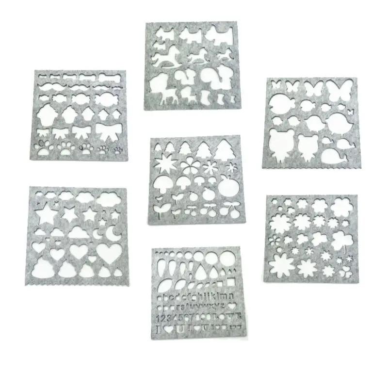 Criativo Agulha Sentiu Mold Set, Artesanato Prático, Estêncil Artesanal Durável DIY, Ferramentas De Feltragem De Lã, Acessórios De Costura, 7Pcs - Image 1