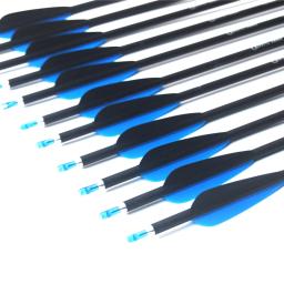Setas de carbono para tiro com arco, recurvo, arco composto, tiro Longbow, caça, Spine 500, 28 ", 30", 31" - Image 5