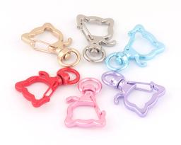 Gancho de fecho giratório, 8mm, rosa, gato, garra de pressão lagosta, joias, enfeite de bolsa, bolsa de mão, clipe de couro, hardware diy - Image 4