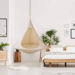 Nova rede de acampamento lona quarto pendurado cadeira adultos crianças interior portátil relaxamento engrossado ao ar livre balanço viagem acampamento - Image 4