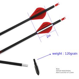 Flechas de carbono para tiro com arco, Flechas de tiro com arco composto, 31 polegadas, ID 5.2mm Spine, 300, 350, 400, 500, 600, 700, 12PCs - Image 4