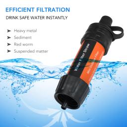 Sobrevivência ao ar livre filtro de água canudos equipamentos de camping purificador de água sistema de filtragem de água acessórios para caminhadas de emergência - Image 2