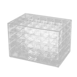 Transparente Acrílico Prego Display Organizador, Mostrando Prateleira, Manicure Jóias Gaveta, Cosmetic Caixa De Armazenamento, 120 Grades - Image 1