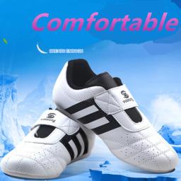 Sapatos de taekwondo respirável para homens e mulheres, sapatos para kung fu, taichi, karatê, artes marciais e luta, para crianças - Image 5