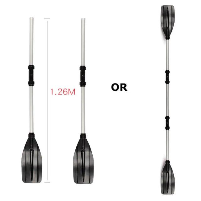 Kit com 2 Pás de Alumínio para Caiaque e Barcos a Remo - Ideal para Canoagem e Jangadas