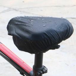 Capa de chuva para assento de bicicleta, capa de silicone com esponja para assento, à prova d'água, alforje elástico, capa protetora para selim de bicicleta, acessórios de bicicleta - Image 1
