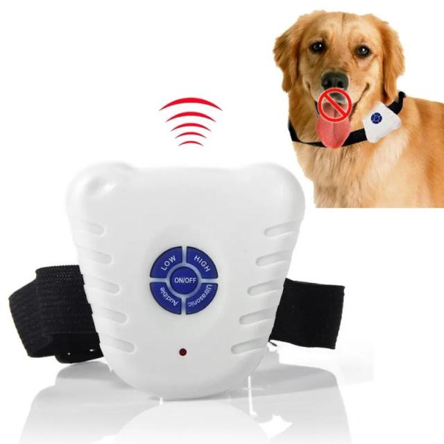 Coleira Ultrassônica Ajustável para Treinamento de Cachorros com Função Anti-Latidos e Resistência à Água