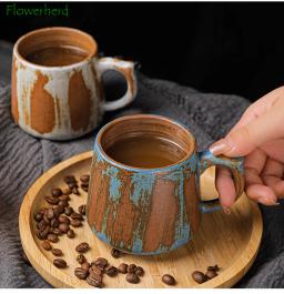Caneca de café de cerâmica pintada artesanal retro caneca de chá japonês cerâmica grossa xícara de café criativa casa copo de água - Image 4
