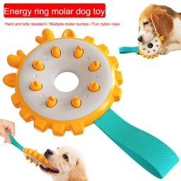 Tpr brinquedo do animal de estimação de borracha ao ar livre treinamento anel cão frisbee molar dentes mordida resistente acessórios limpos dentes juguetes - Image 1