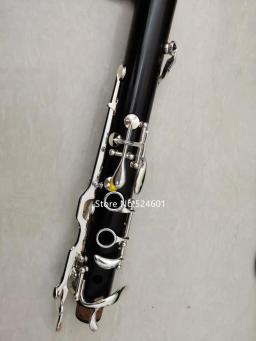 Ebony madeira clarinete com caso, instrumento musical, preto, prata, 18 teclas, G Tune, libertando, venda quente - Image 2