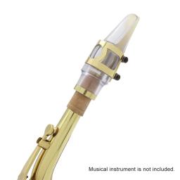 Kit de boquilha de cristal chato, alto saxofone, transparente, com clipe/palheta, portátil, para música, acessórios para sax - Image 4