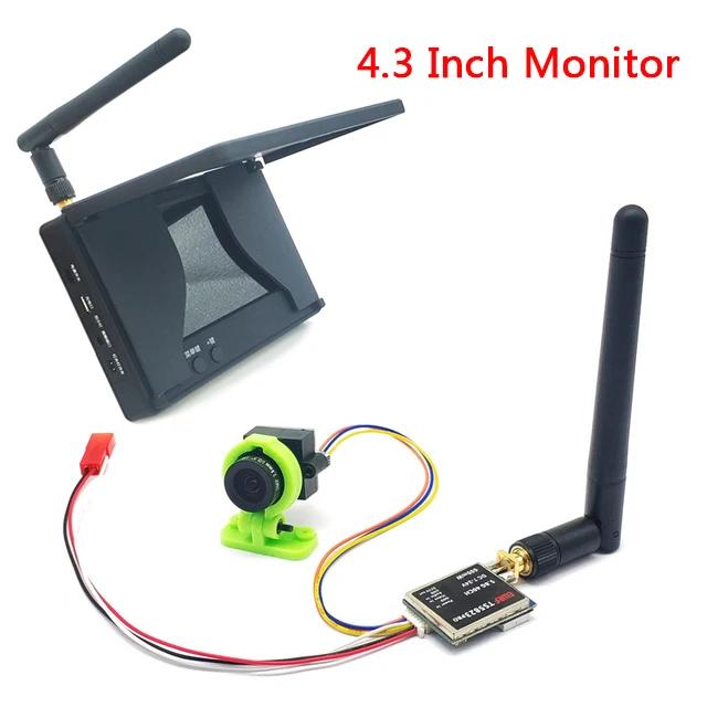 Monitor FPV 5.8G 48CH 4.3 Polegadas com Transmissor TS5823 Pro e Câmera 1000TVL