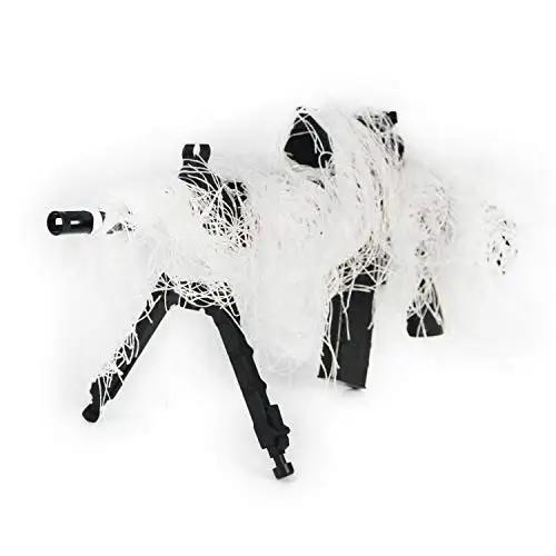 Capa Ghillie Camuflada para Rifles em Selva, Deserto e Neve - Envoltório Sintético com Alça Elástica para Airsoft e Caça, 1.2m de Comprimento