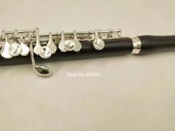 Farol de ébano., instrumento musical profissional banhado a prata com estojo e chave c de madeira 100%. frete grátis. - Image 5