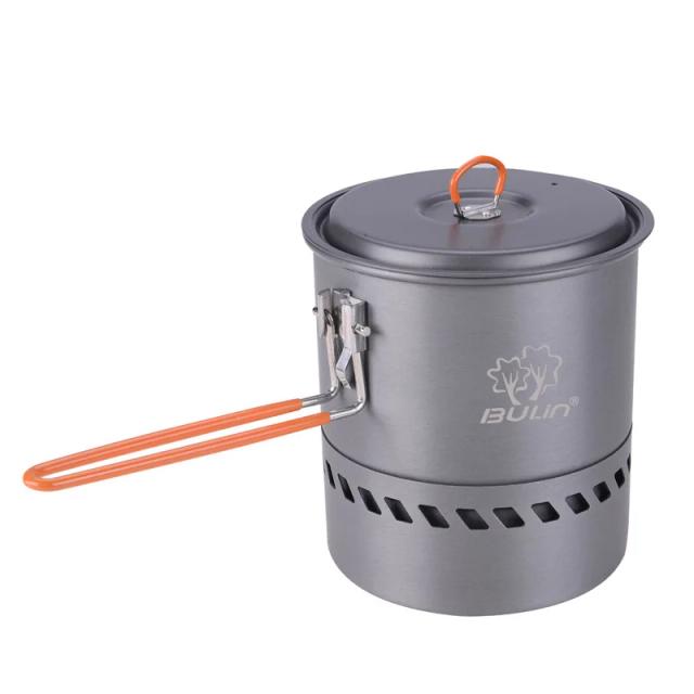 Conjunto Portátil de Cozinha Bulin para Acampamento: Talheres Eficientes e Economizador de Energia de 1.5 a 2.1L