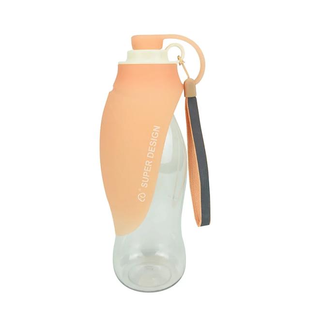 Garrafa de água portátil de silicone para viagem, ideal para cães e gatos, 580ml, bebedouro ao ar livre e dispensador de água para pets